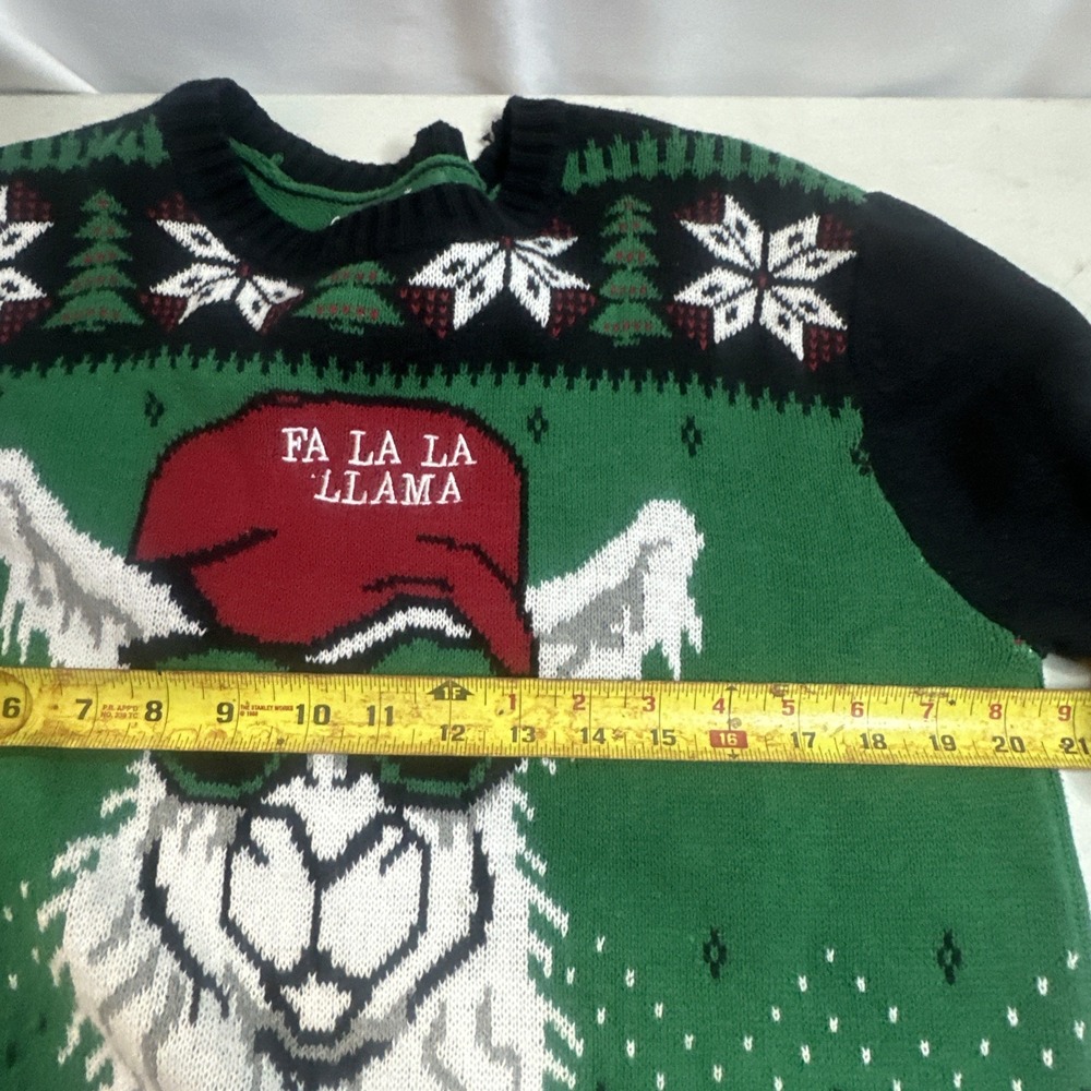 Ugly Christmas Sweater "Fa La La Llama" Llama in Hat Size XL - Picture 6 of 8